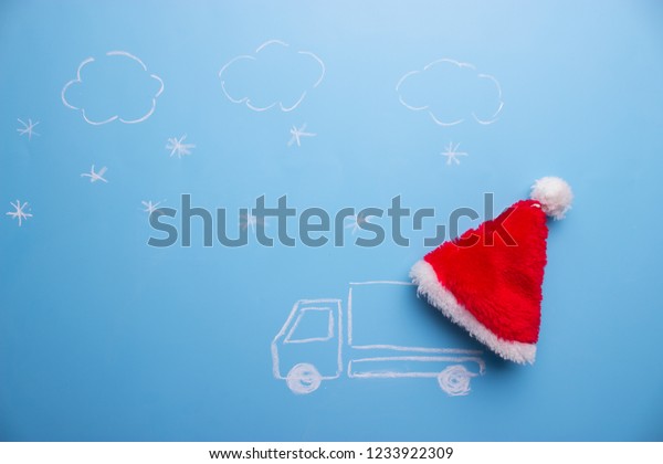 draw of a car with gift\
boxes