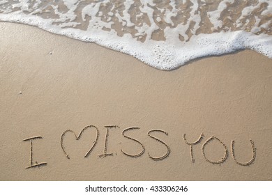 Draw Miss You On Sand Ripple Stock Photo 433306246 | Shutterstock