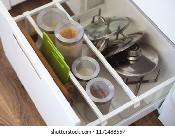 Kitchen Cabinet Organizer Stock Photos Images Photography