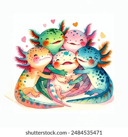 4 Axolotls for Aiyoo25 high quality