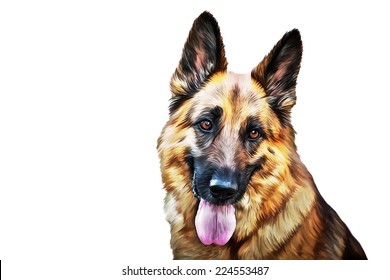 German Shepherd Dog Face Images, Stock Photos & Vectors | Shutterstock