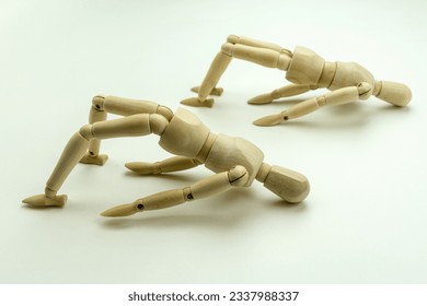 Drawing doll Bridge pose Yoga teacher and student
 - Powered by Shutterstock