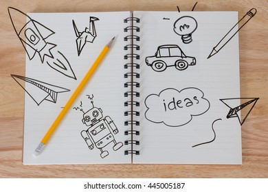 drawing doodle diary book