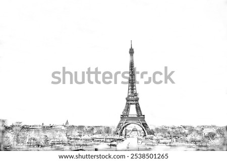 Drawing of the Eiffel Tower