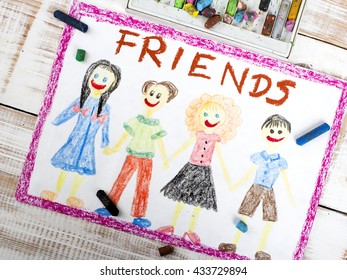 Drawing Group Friends Stock Photo 433729894 | Shutterstock