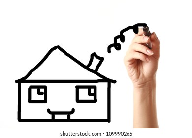 Drawing a house - Powered by Shutterstock