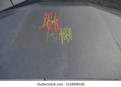 Drawing Of Ira Was Here Tagged In Urban Graffiti On A Flat Ramp