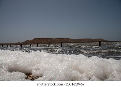 Drawing Lagoon To Extract Crystals Of Raw Salt In Araya, Venezuela