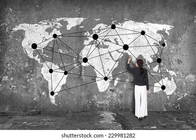 Drawing network on map