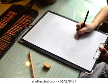 Drawing on the table