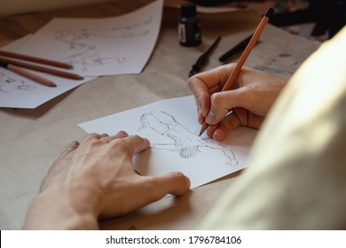 Drawing, Sketching The Human Figure With A Pencil