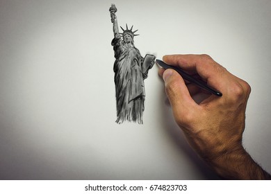 Drawing the Statue Liberty