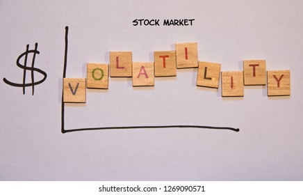 Drawn Graph Indicating Volatility In The Stock Market