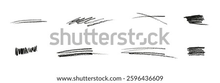 drawn highlight scribbles isolated on white