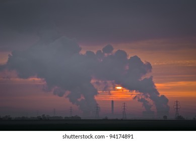 Drax Power Station At Sunrise