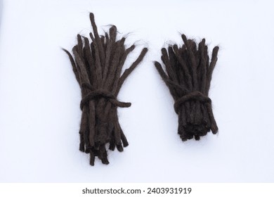 Dreadlocks haircut on white background, rasta hair - Powered by Shutterstock