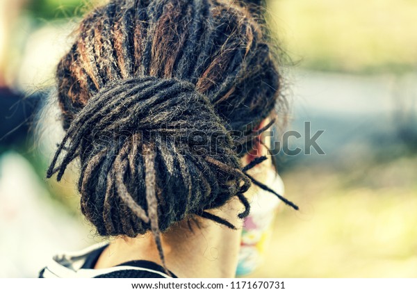 Dreadlocks Young African Braid African Pigtails Stockfoto