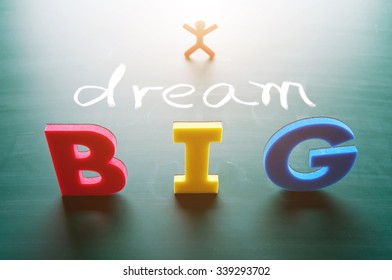 Dream Big Words On Blackboard Colorful Stock Photo (Edit Now) 91124909