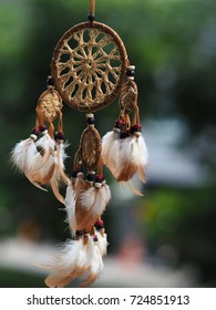 The Dream Catcher Are From The Indian Red Ojibwe (Ojibwe),feather,selected Focus.