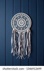 Dream Catcher On The Blue Wall 