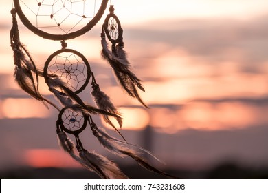 Dream Catcher on the sunset background

 - Shutterstock ID 743231608