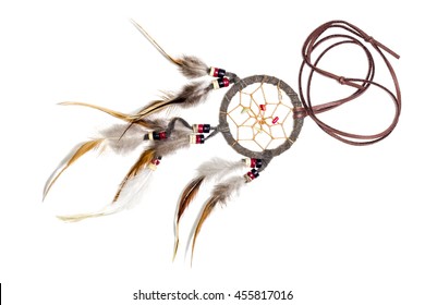 Dream Catcher On White Background, Isolated