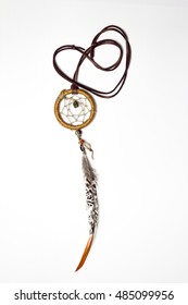 Dream Catcher On White Background, Isolated