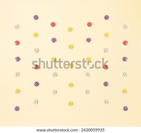 Dreamy beige pattern background with red, pink, blue, green, ora