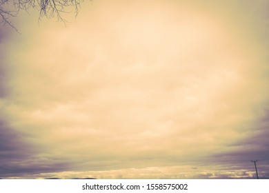 Dreamy sky with dramatic clouds and copyspace