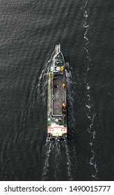 Dredge Ship Bird's Eye View