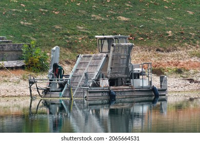 A Dredger Vessel By The Shore