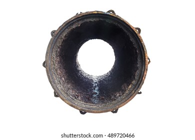 Dregs In Cast Iron Water Pipe, 700 Mm Diameter