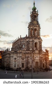 Dresden, Germany, 05.27.2015: 
Dresden Symbols: Dresdner Dom, Places Of Worship And Christianity, Important Architectural Structures And Sightseeing Spots Of Europe