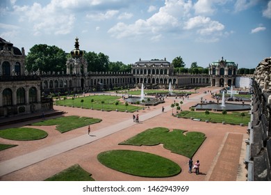 Dresden, Germany 05.28.2018 : Buildings And Garden Of The Zwinger Palace, The Kronentor, Old Masters Picture Gallery (Gemäldegalerie Alte Meister) Ant The Mathematisch-Physikalischer Salon