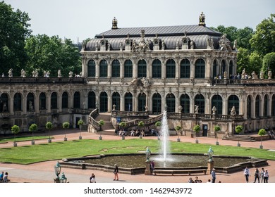 Dresden, Germany 05.28.2018 : Buildings And Garden Of The Zwinger Palace, The Kronentor, Old Masters Picture Gallery (Gemäldegalerie Alte Meister) Ant The Mathematisch-Physikalischer Salon