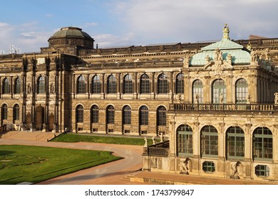 Dresden, Germany - April 12 2020: The Old Masters Picture Gallery (Gemäldegalerie Alte Meister) In The Zwinger In Dresden