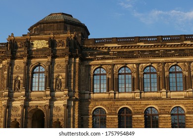 Dresden, Germany - April 12 2020: The Old Masters Picture Gallery (Gemäldegalerie Alte Meister) In The Zwinger In Dresden