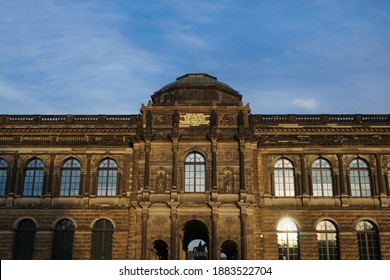 Dresden, Germany - November 18 2020: The Old Masters Picture Gallery (Gemäldegalerie Alte Meister) In The Zwinger In Dresden