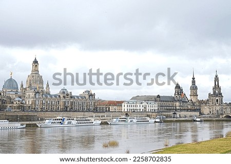 Dresden on the Elbe - Old town, view from Carola bridge