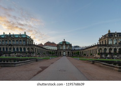 Dresden - View To China Pavilion At Zwinger Palace At Sunrise, Saxony, Germany, Dresden, 04.10.2018