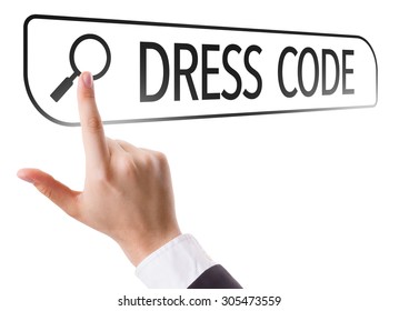 Dress Code Written In Search Bar On Virtual Screen