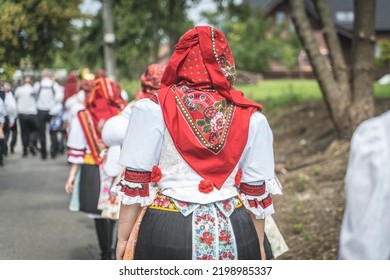 Dressed In Traditional Moravian Folk Costume, Slovakian Moravia, Uherske Hradiste