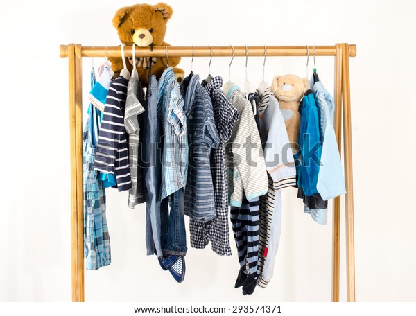 Dressing Closet Clothes Arranged On Hangerswardrobe Stock Photo