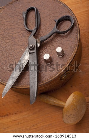 three old kitchen knives