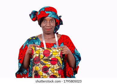 Dressmaker Traditional Dress Standing Against White Stock Photo ...