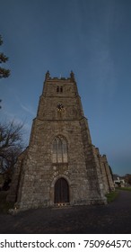 Drewsteignton Church Grave Yard Near In Dartmoor Near Exeter At Night 