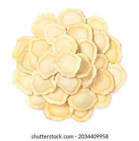 Dried American ginseng slices isolated on whtie background, top view