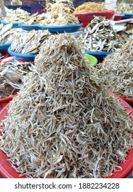 Dried Anchovies At Malaysia Wet Market