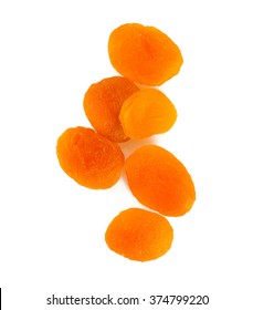 Dried Apricot Isolated On White