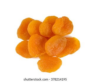 Dried Apricot Isolated On White